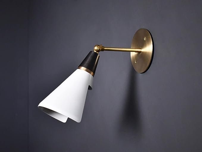 Adjustable Italian Brass Wall Sconce Brushed Chrome