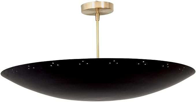 6-Light Perforated Sputnik Chandelier Matte Black