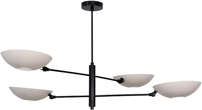 4-Light Sputnik Pendant Polished Brass