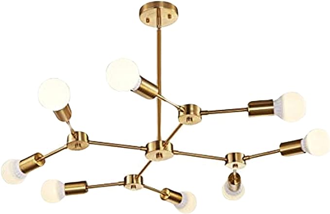 8-Light Sputnik Chandelier Brown Antique