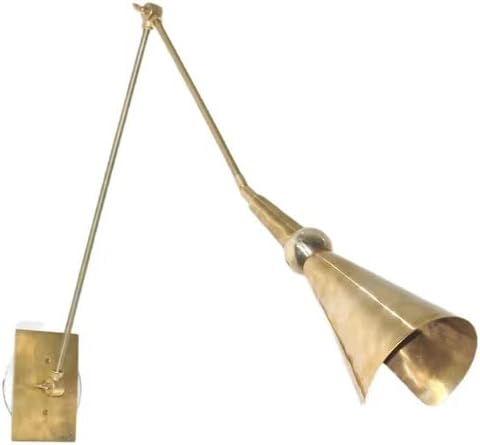 Handcrafted Brass Wall Sconce Brushed Brass