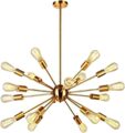 40W Mid Century Sputnik Chandeliers Brass Antique Flush Mount Pendant Lighting for Home & Office Décor Chandelier Unique Design Decorative Item by THELIGHTINGWIZARD