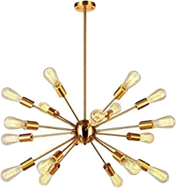 40W Mid Century Sputnik Chandeliers Brass Antique Flush Mount Pendant Lighting for Home & Office Décor Chandelier Unique Design Decorative Item by THELIGHTINGWIZARD