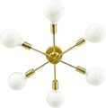 Shiny Brass 6 Holder Spoke Modern Ceiling Fixture Chandelier Ceiling Light for Home & Office Décor Chandelier Unique Designer Item by THELIGHTINGWIZARD