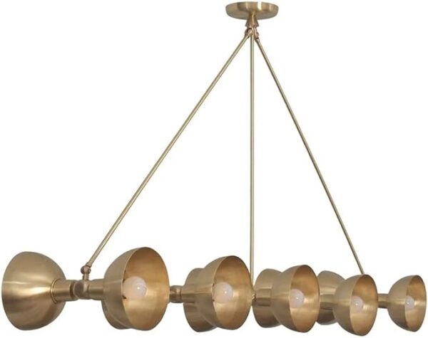 10 Light Modern Raw Brass Chandelier Light Fixture