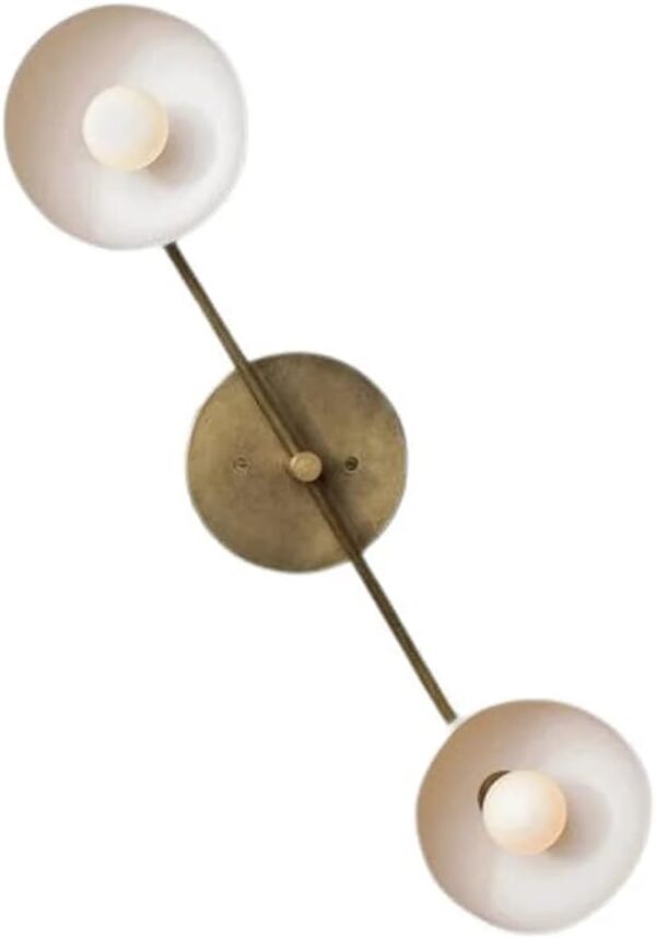 2 Armed Wall Light Modern Brushed Brass Sputnik Chandelier Light Fixture (Brushed Chrome)