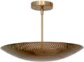 6 Light Perforated Elegant Ceiling Flushmount Light Pendant Mid Century Modern Raw Brass Sputnik Chandelier Light Fixture. (Matte Black)