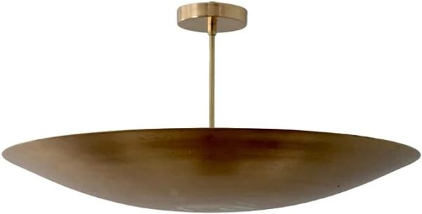 6 Light Elegant Ceiling Flushmount Light Pendant Mid Century Modern Raw Brass Sputnik Chandelier Light Fixture. (Blackened Brass)