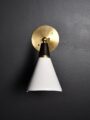 Adjustable Wall Lamp in Black, White & Brass Italian Brass Sconces Italian Light Mid Century Sconce Focus Lighting Italian Design Design by The Lighting Wizard (Brushed Chrome, E26 110-120 Volts)