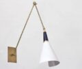 The Lighting Wizard Brass Beautiful Mid Century Wall Sconcet (Matte Black)