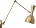 Wall Mid Century Modern Raw Brass Sputnik Chandelier Light Fixture (Blackened Brass)