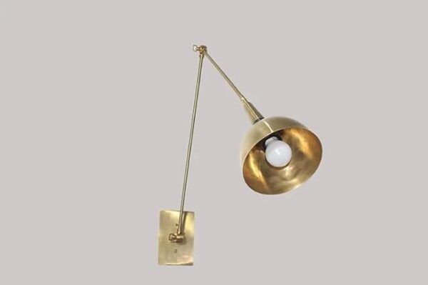 Antique Handcrafted Brass Wall Sconce